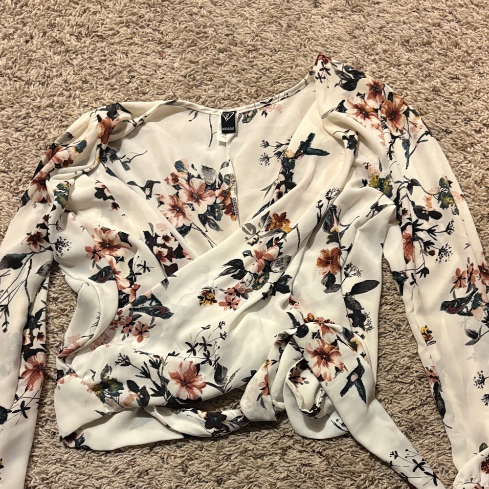 Floral Print Women's Crop Top